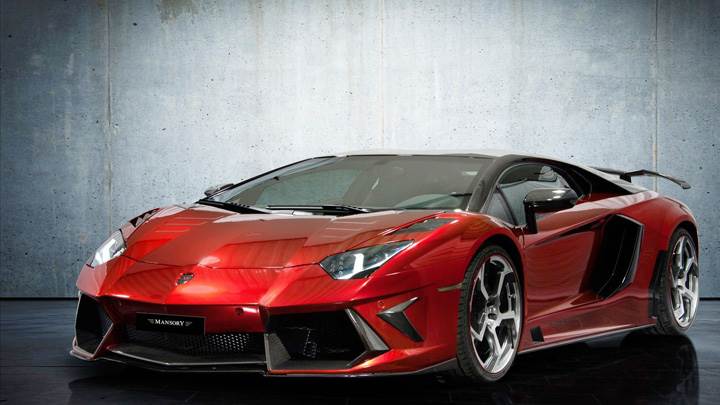 Mansory Lamborghini Aventador LP700-4 In Red Side Pose
